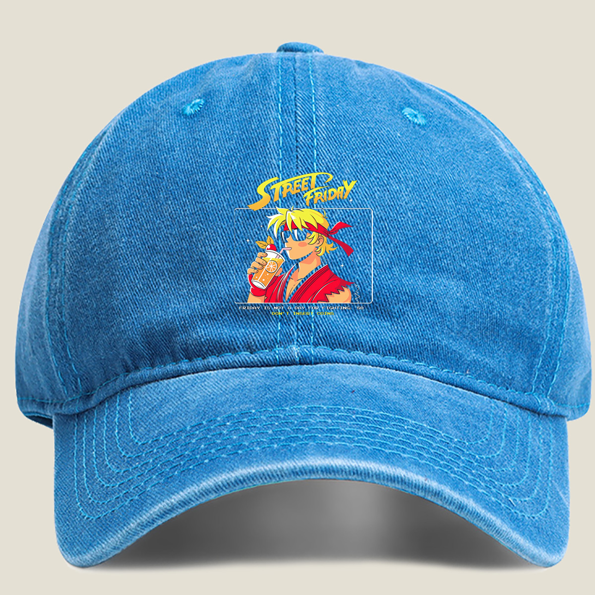 Street Fighter - Ken's Friday Vibe - Washed Denim - Baseball Cap