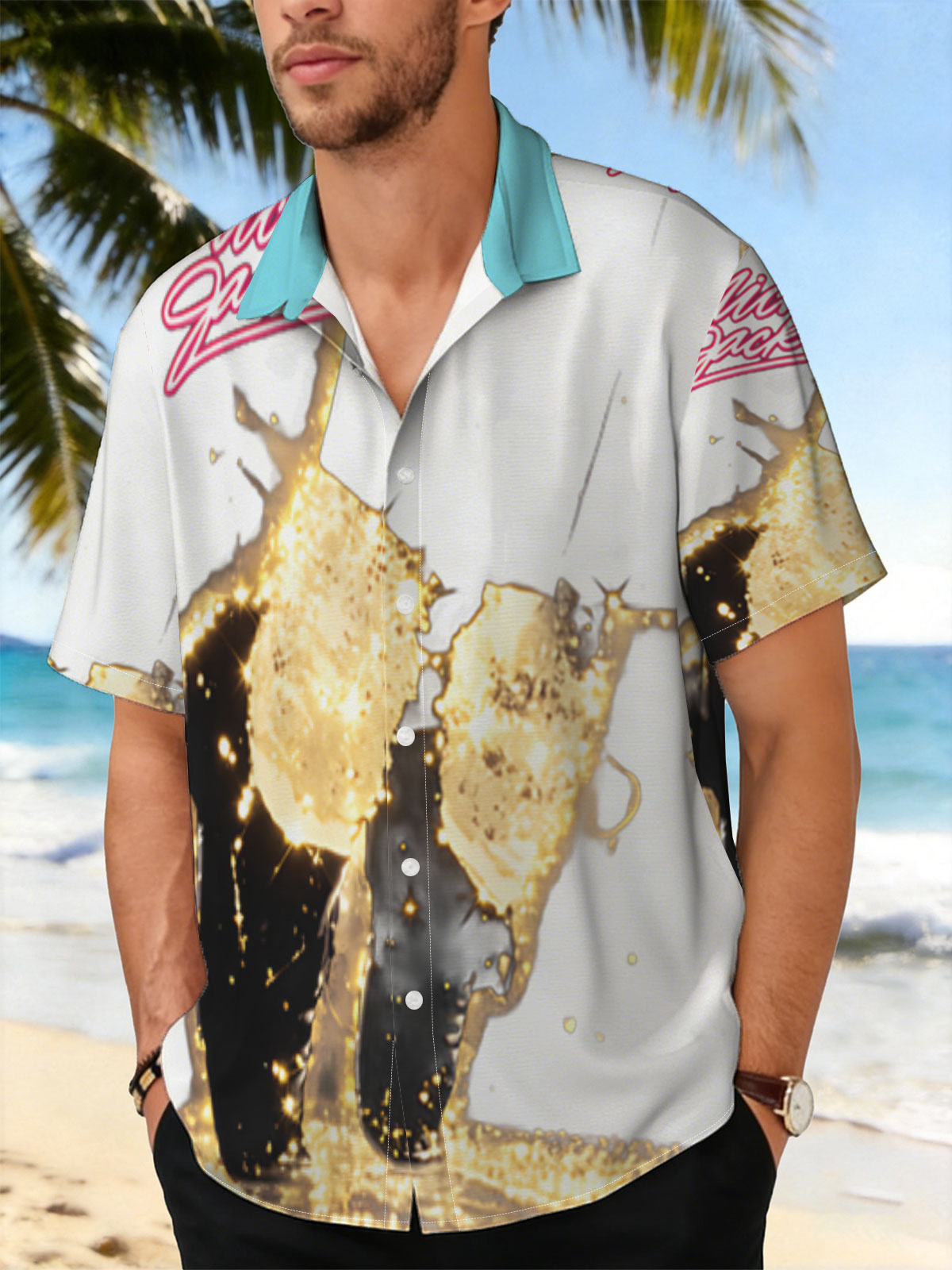 Michael Jackson: Iconic Dance Pose with Glittering Effects -  Shirt