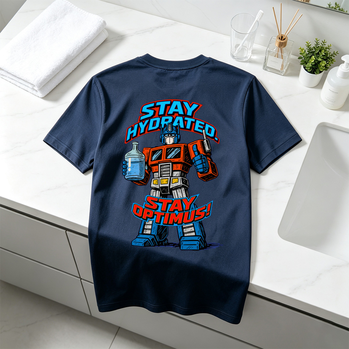 Transformers Optimus Prime Stay Hydrated Design - Tee