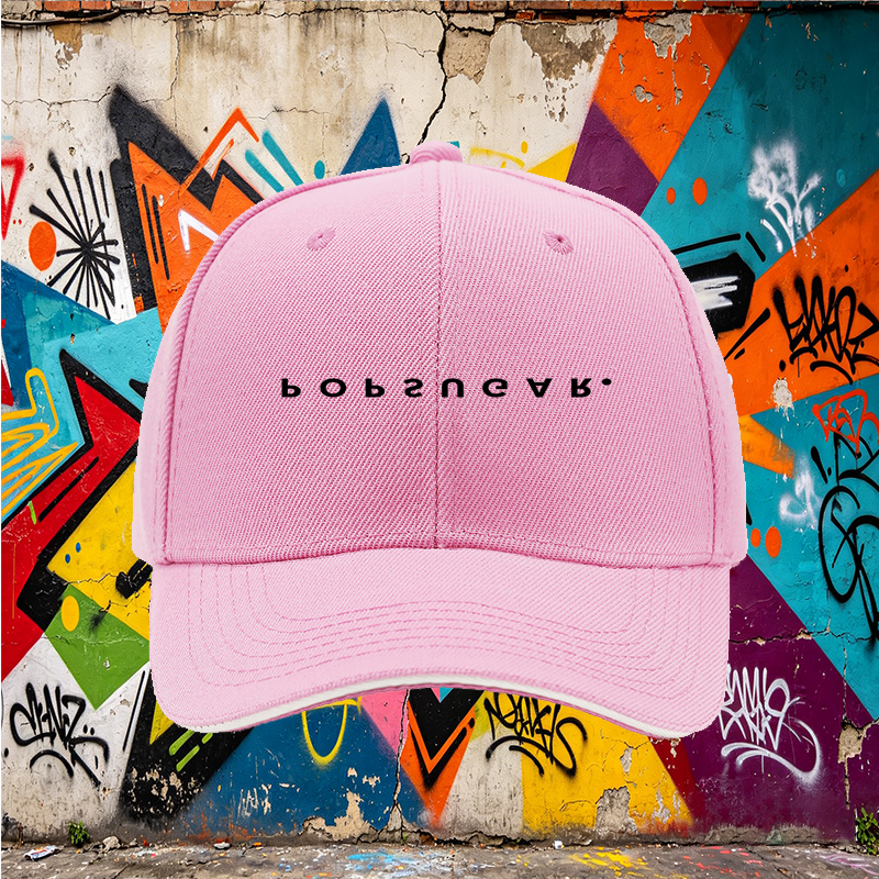 Unisex Classic Sandwich Hat with Pop Sugar Logo Print - Casual Streetwear Cap for Urban Lifestyle, Perfect for Daily Wear, Outdoor Activities, and Fashion Enthusiasts