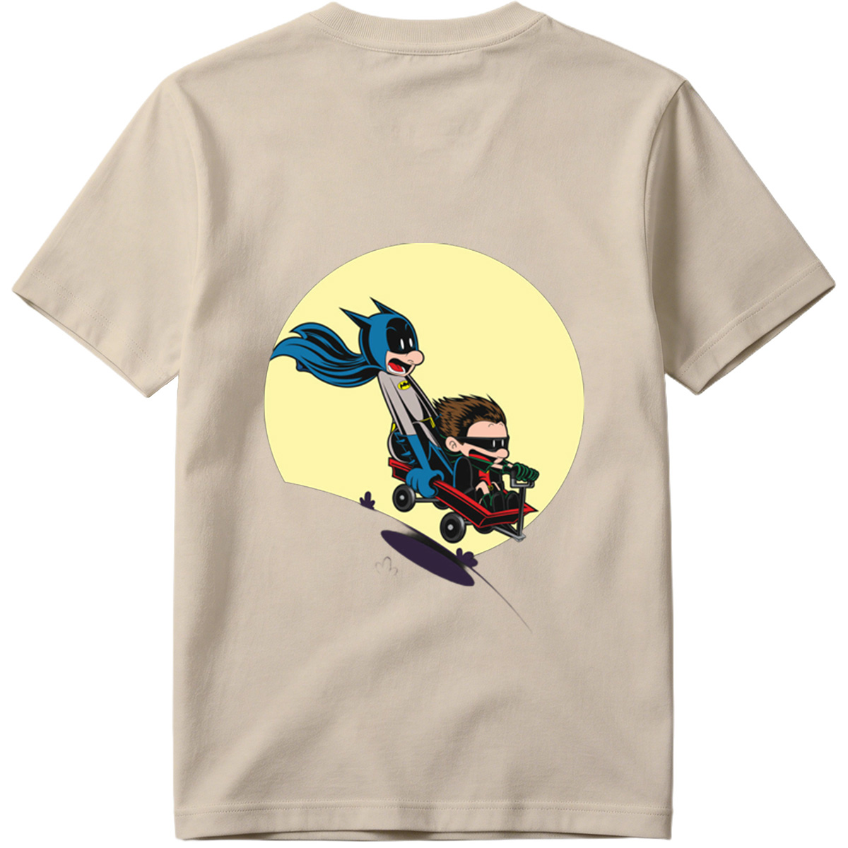 Batman and Robin in a Red Wagon - Tee