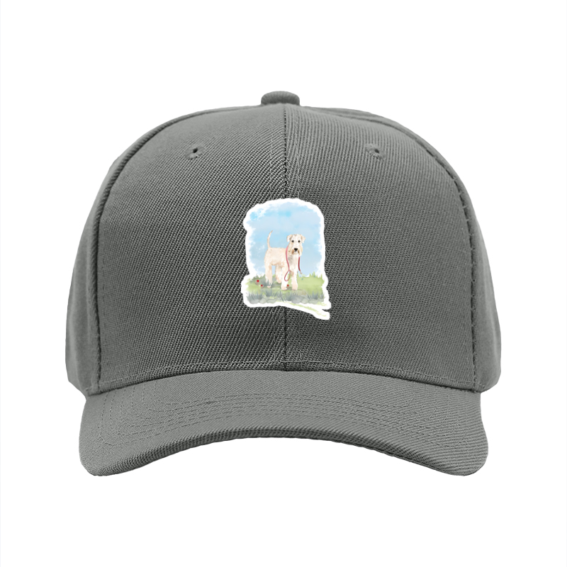 1pc New Baseball Cap with Adorable Dog Print and Red Leash Design, Unisex Adjustable Hat for Outdoor Activities, Perfect for Pet Lovers and Casual Wear