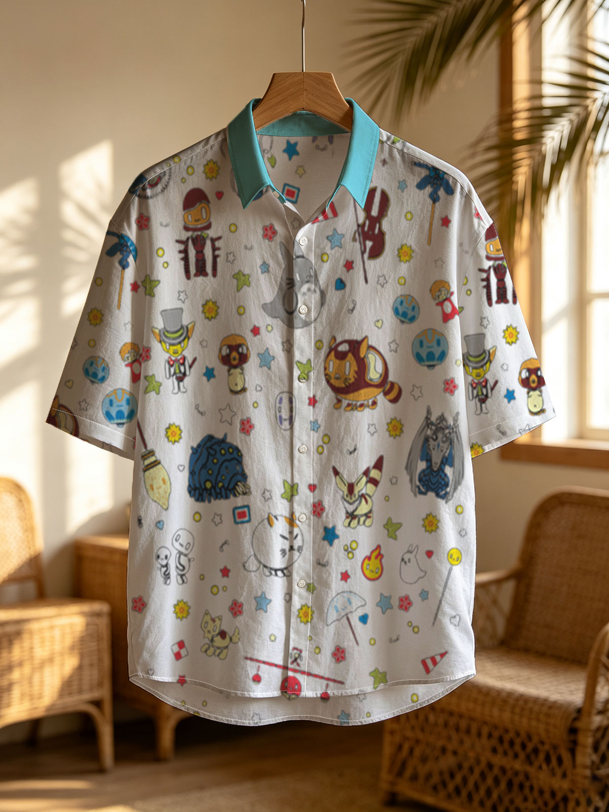 Totoro, Pikachu, and Studio Ghibli Characters in a Starry Night Parade -  Shirt