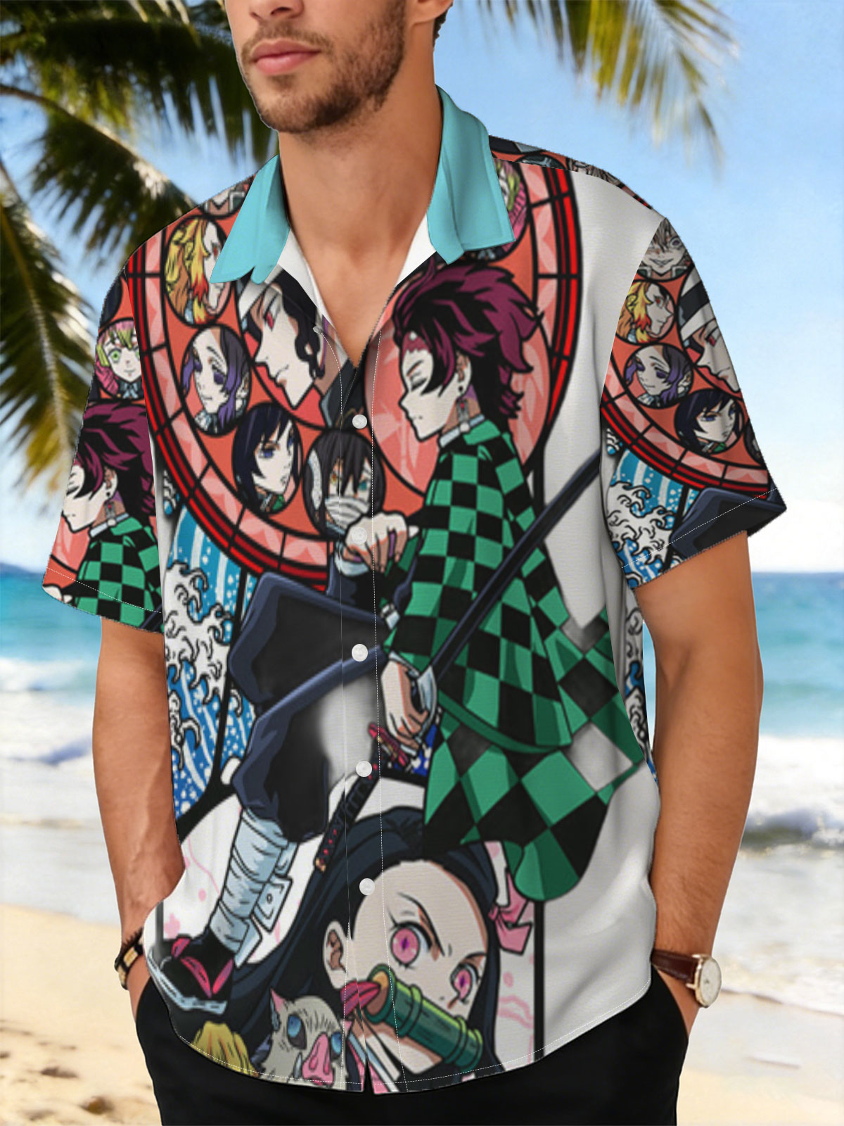 Demon Slayer: Tanjiro, Nezuko, Zenitsu, Inosuke, and Hashira in Action -  Shirt