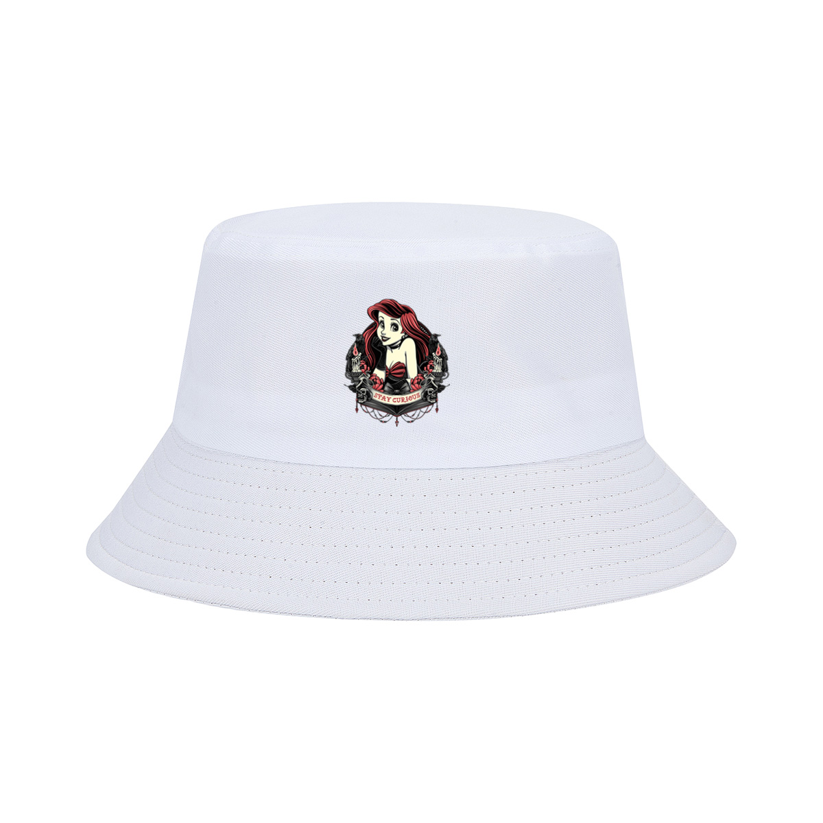 Ariel Stay Curious Gothic Design - Fisherman's Hat