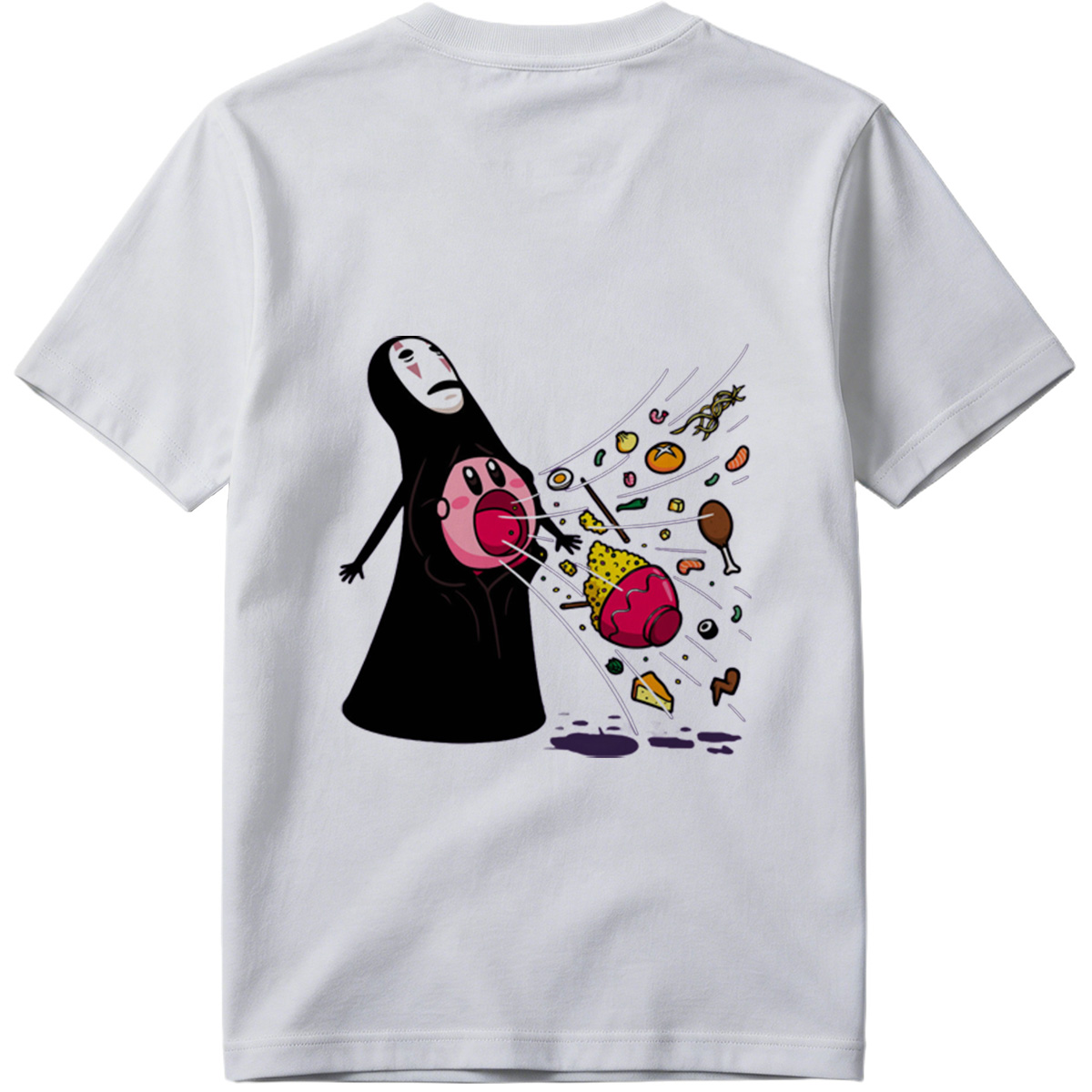 No-Face and Kirby: Food Explosion - Tee