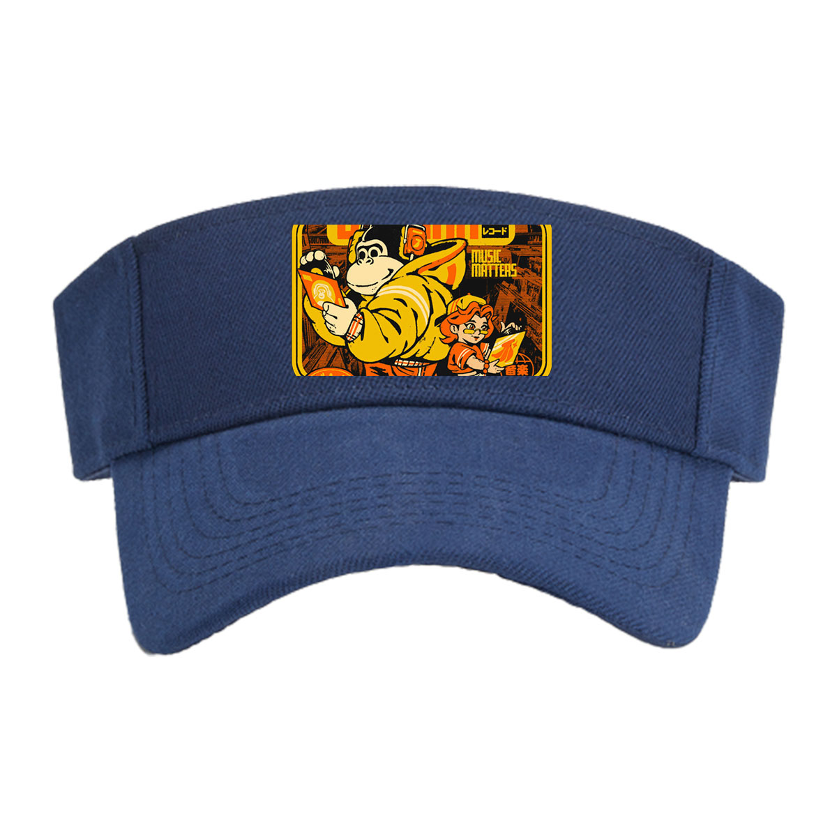 Banana Records: Monkey DJ and Girl with Vinyl, Music Matters 94'25' -  Visor cap
