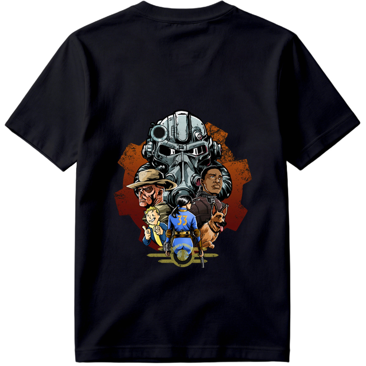 Fallout: Vault Boy, Vault Dweller, Dogmeat, and Brotherhood of Steel - Tee