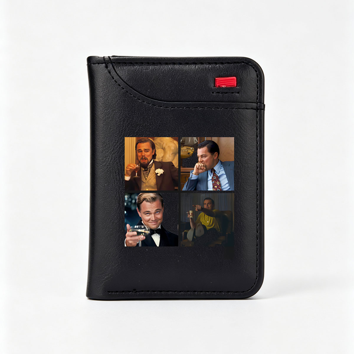 Leonardo DiCaprio in Various Roles: Jack Dawson, Jordan Belfort, Jay Gatsby, and Wolf of Wall Street - Vertical Style Wallet