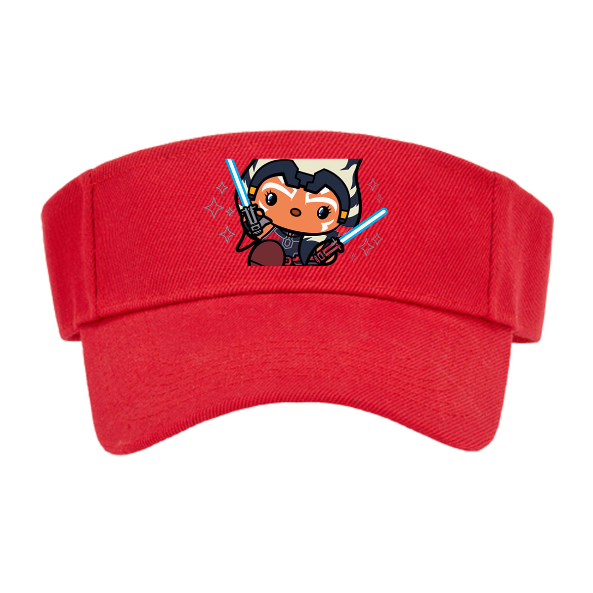 Ahsoka Tano Chibi with Dual Blue Lightsabers -  Visor cap