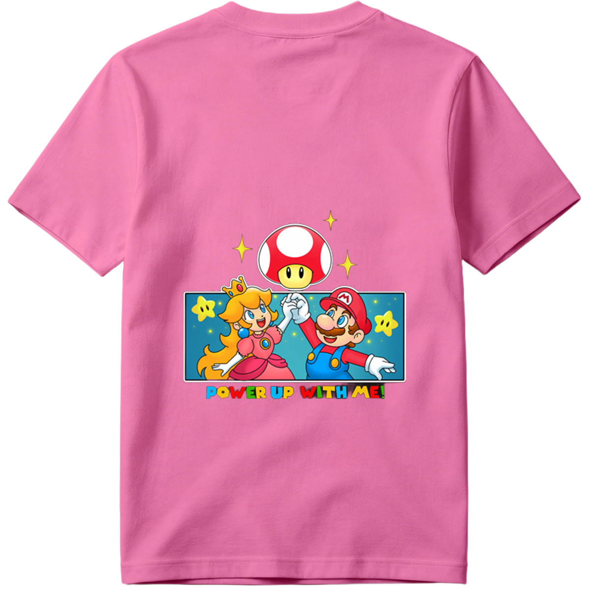 Super Mario: Mario and Peach Power Up with Toad! - Tee