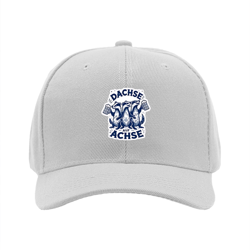 1pc New Baseball Cap with Dachse Auf Achse Otter Print Design Unisex Adjustable Hat for Outdoor Activities and Casual Wear Suitable for Adults and Teenagers