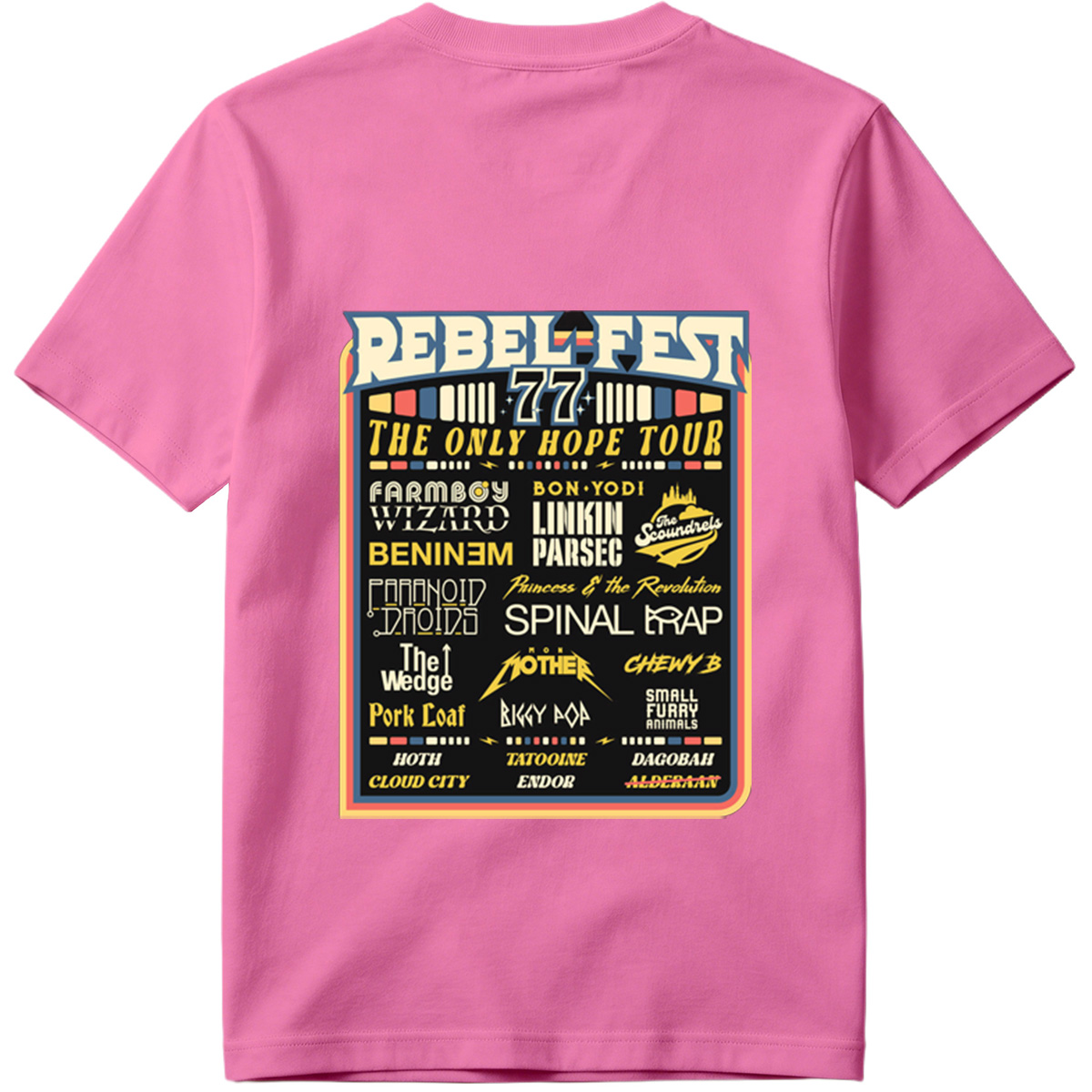Rebel-Fest 77: The Only Hope Tour Featuring Star Wars Characters and Bands - Tee
