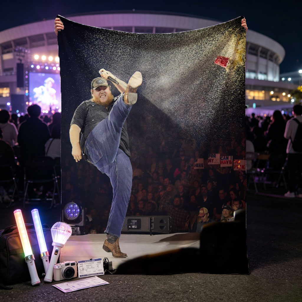 Luke Combs Kicks Can of Confetti on Stage During High-Energy Performance - Blankets