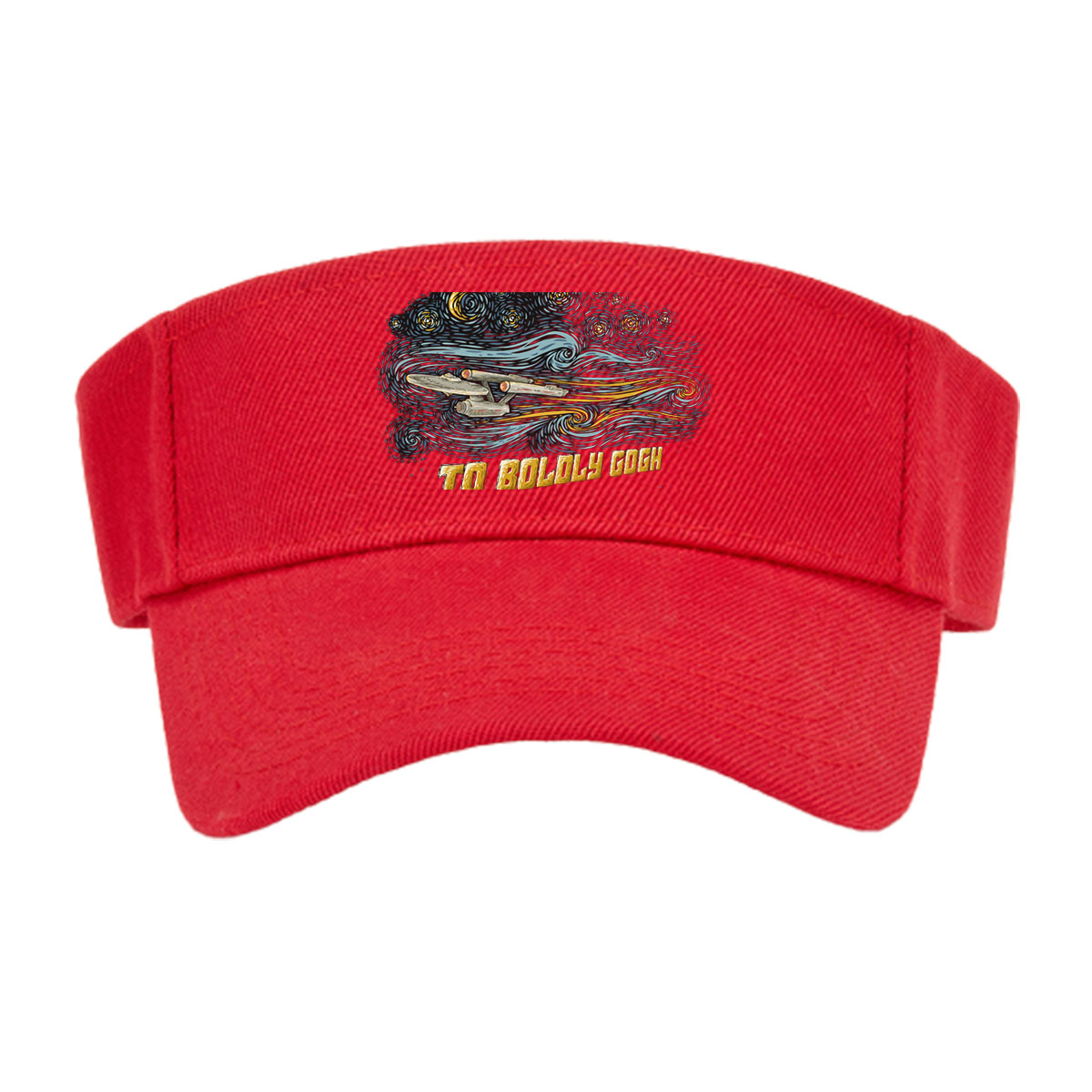 Star Trek USS Enterprise in Van Gogh Style: To Boldly Cogh -  Visor cap