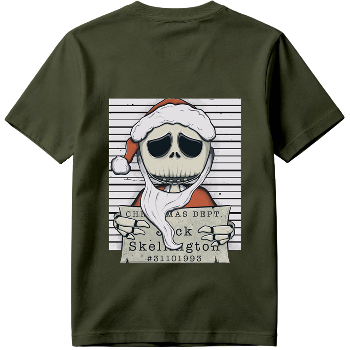 Jack Skellington Christmas Dept Mugshot - Tee