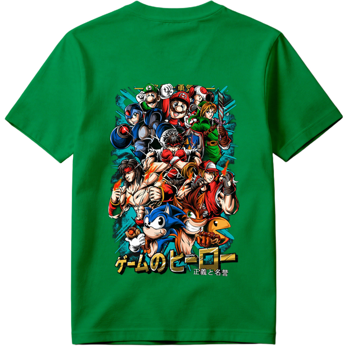 Game Heroes: Mario, Sonic, Link, Ryu, and More - Tee