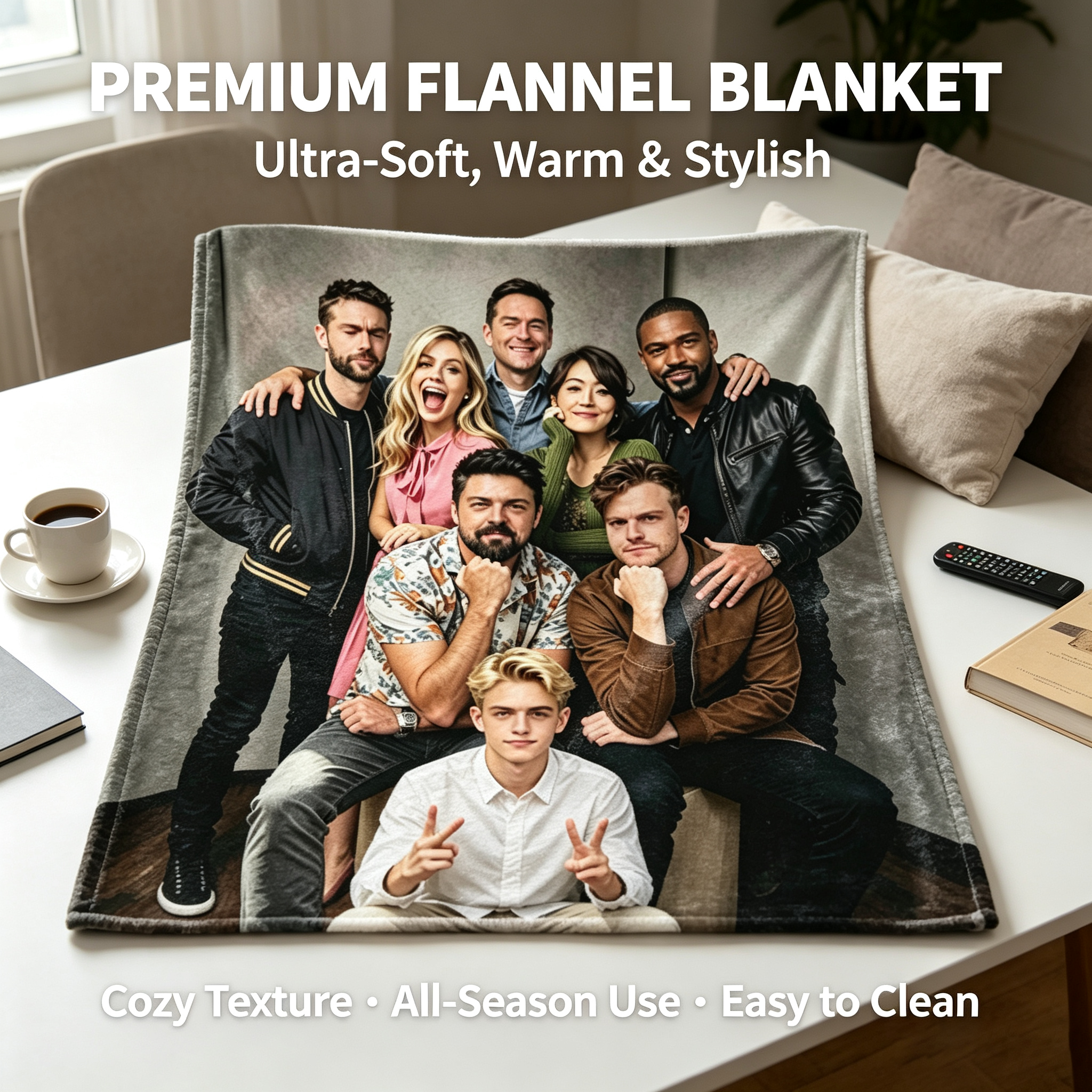 Custom Face Blanket Featuring The Cast of 