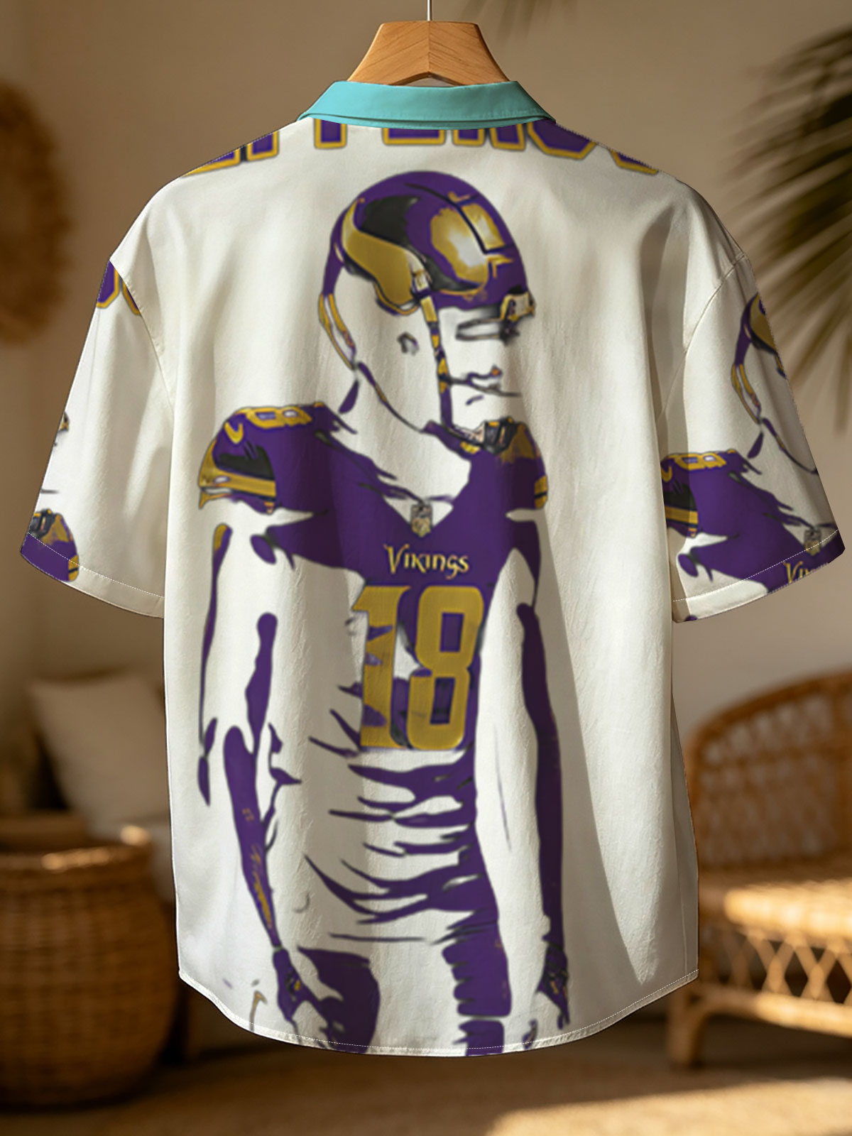 Justin Jefferson, Vikings #18, NFL Football Player -  Shirt