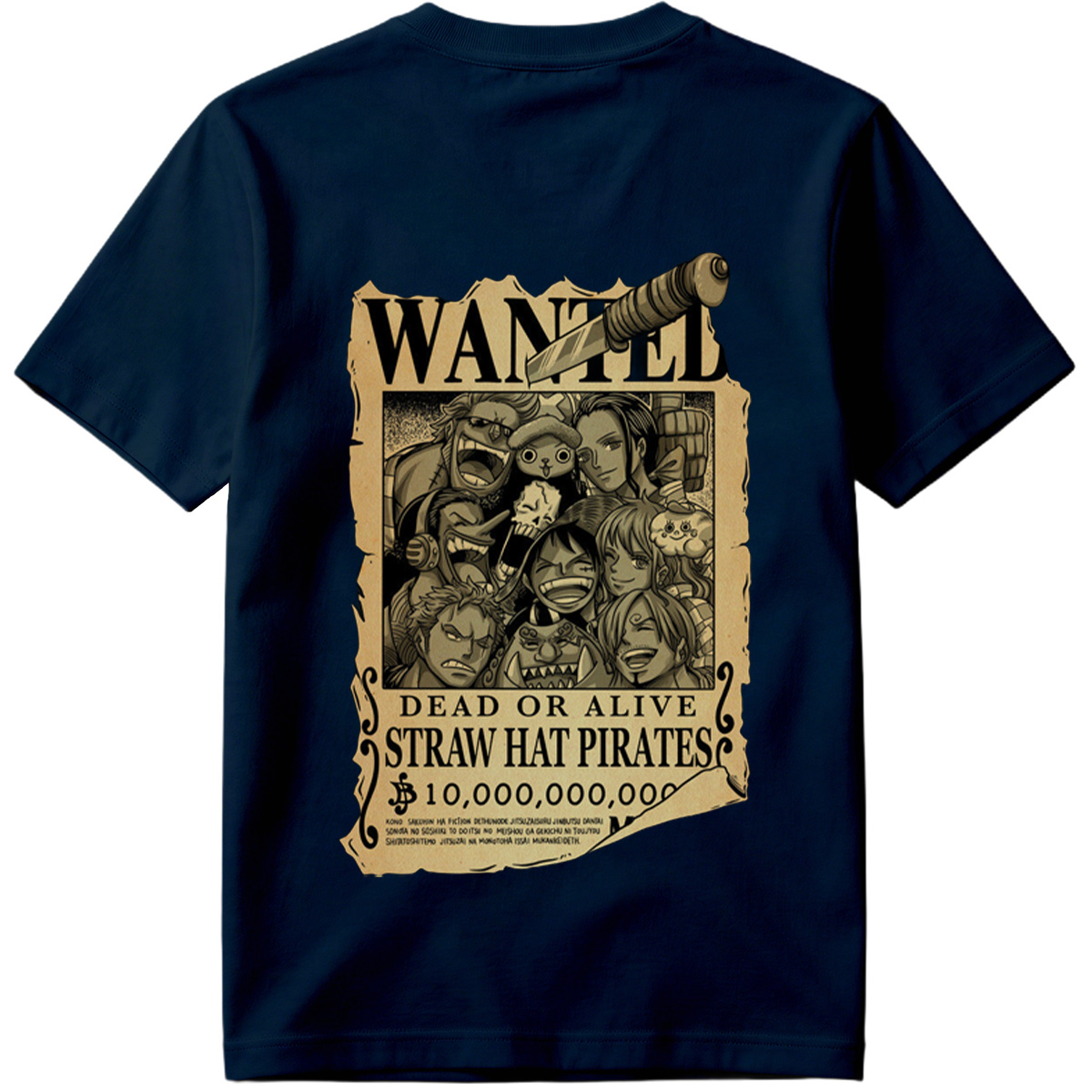 One Piece Straw Hat Pirates Wanted Poster - Tee
