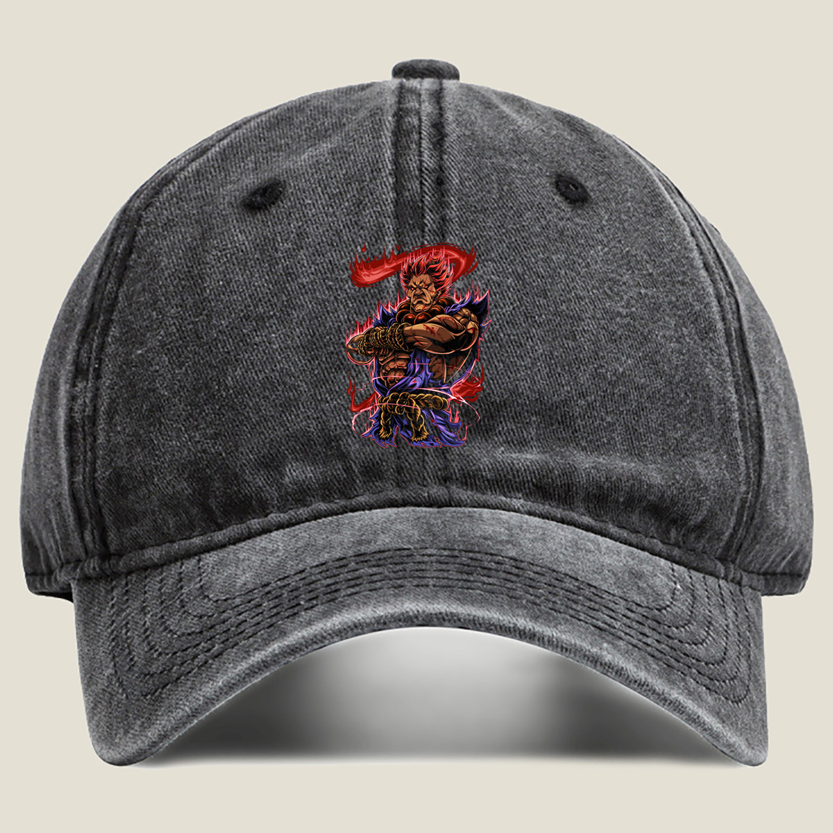 Street Fighter - Akuma - Washed Denim - Baseball Cap