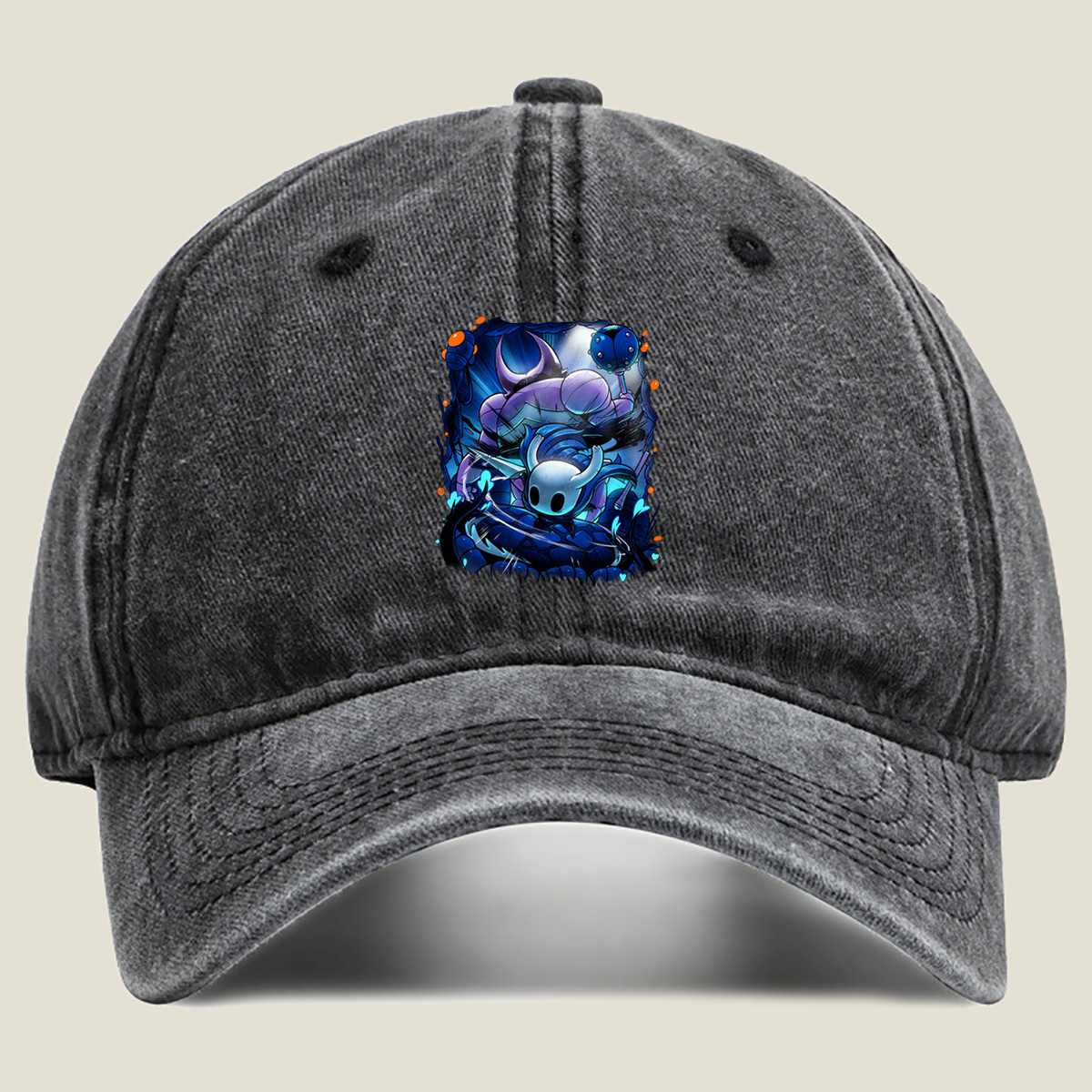 Hollow Knight: Hornet and the Abyssal Guardian - Washed Denim - Baseball Cap