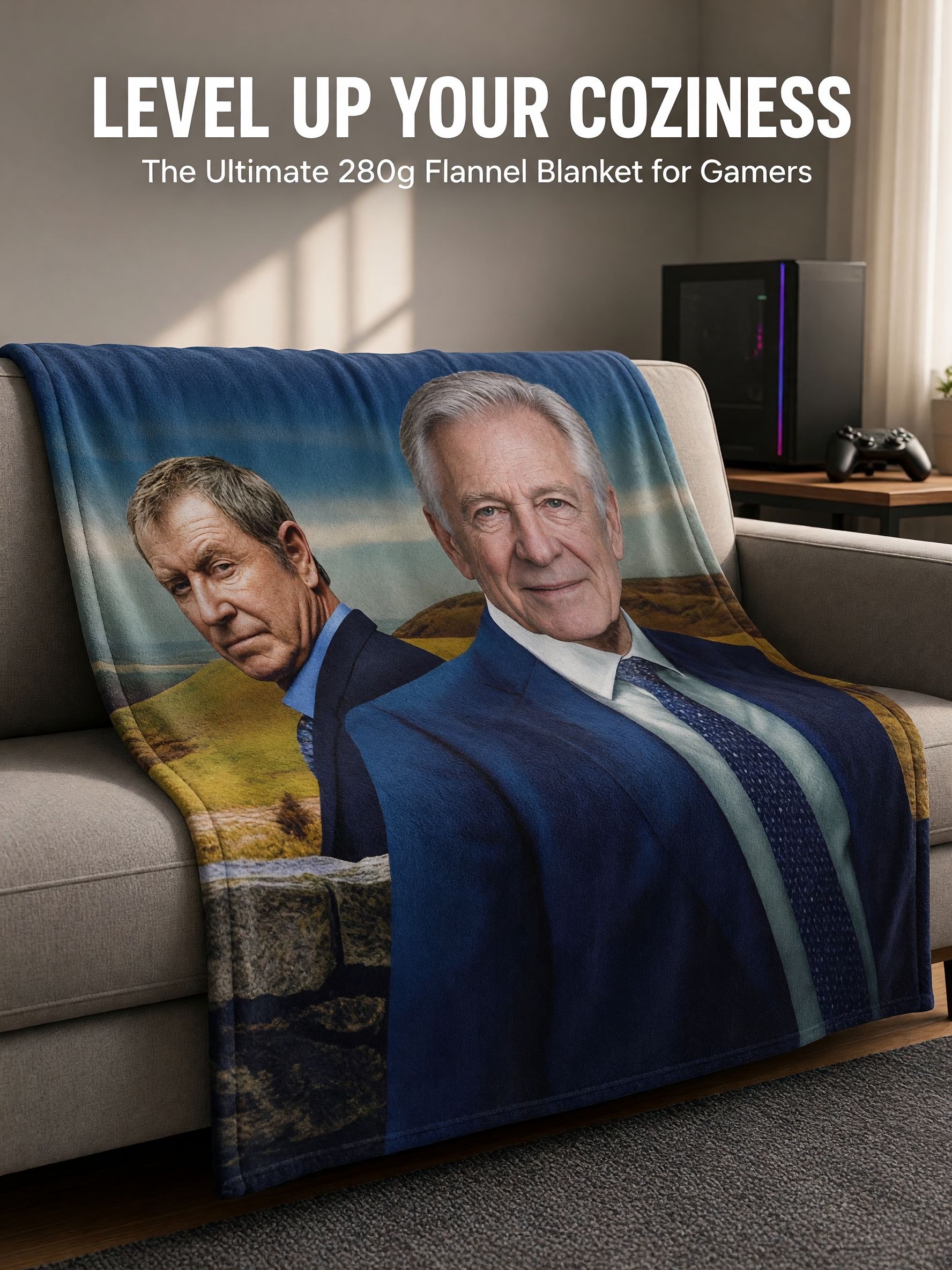 Custom Face Photo Blanket Personalized Flannel Throw, Soft Anti-Pilling Portrait Fleece, Ideal Personalized Gift