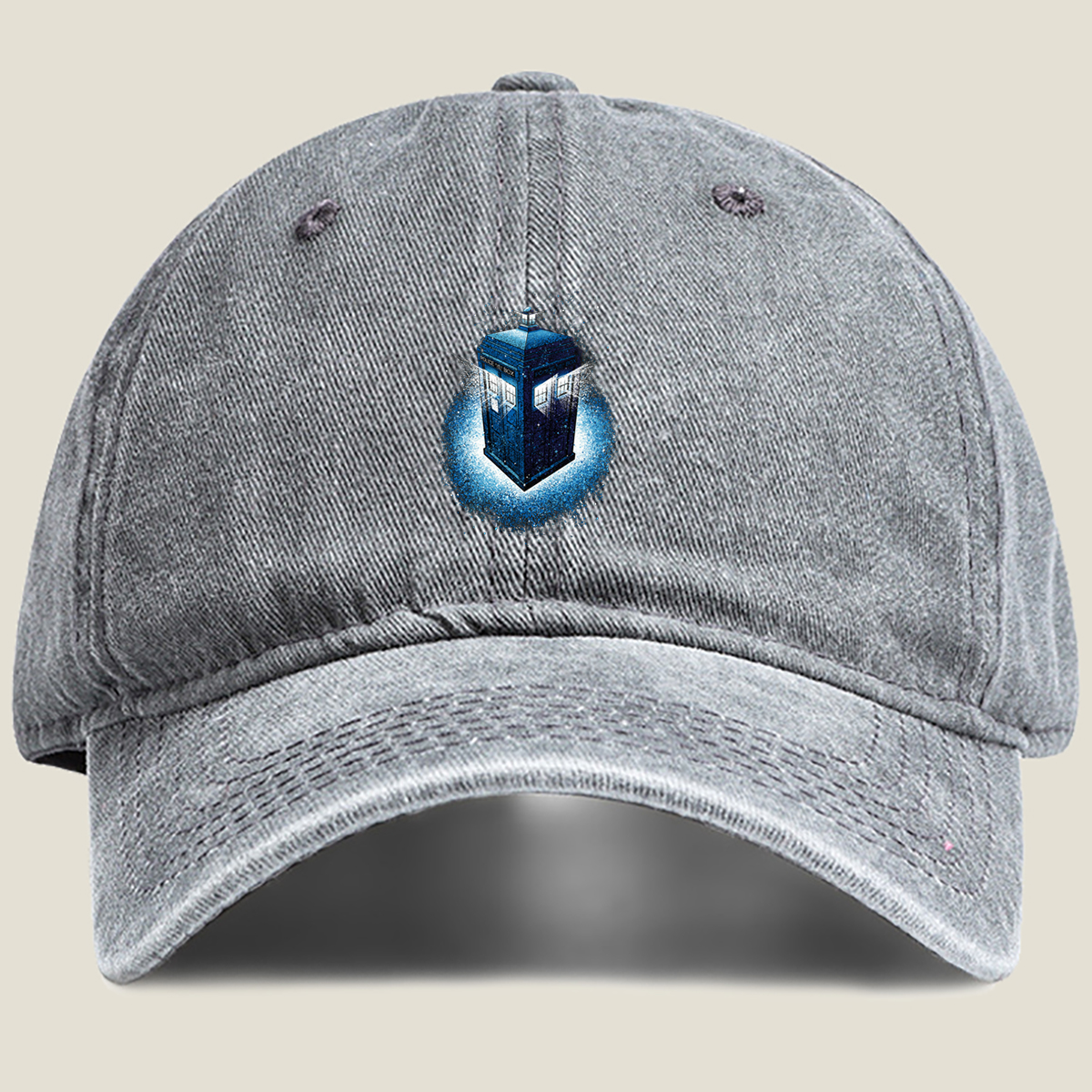 TARDIS in Space - Washed Denim - Baseball Cap