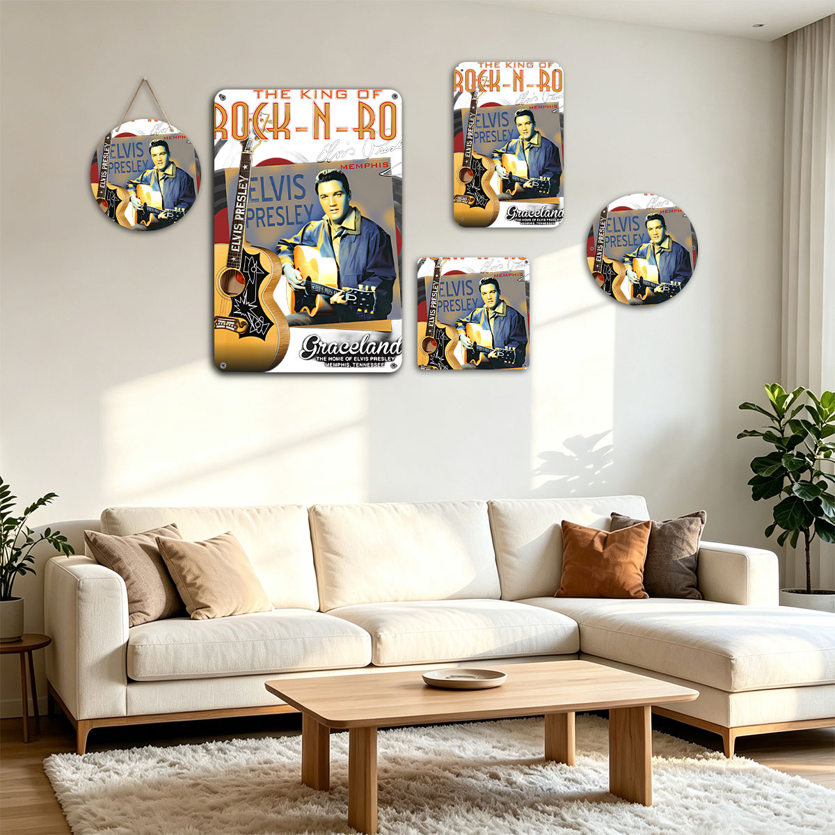 Elvis Presley: The King of Rock-N-Roll at Graceland, Memphis, Tennessee - painting