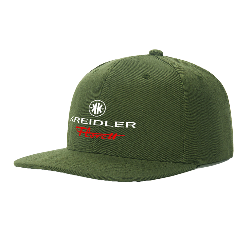 Flat Brim Baseball Cap Kreidler Florett Logo Print Streetwear Underground Skate Style for Basketball Courts Skate Parks and Urban Exploration Skaters Rappers Streetwear Enthusiasts