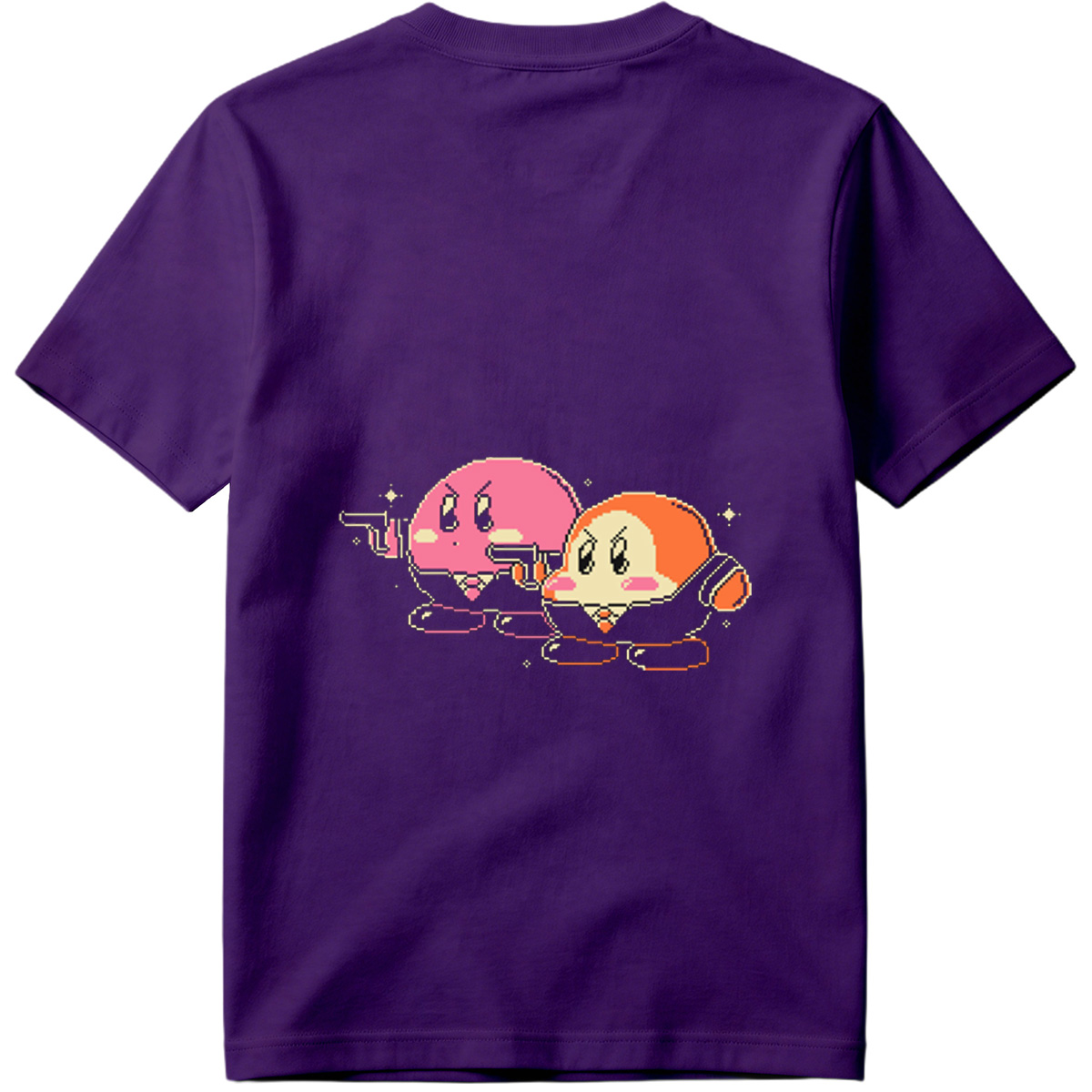 Kirby and Waddle Dee in Pixel Art Style - Tee