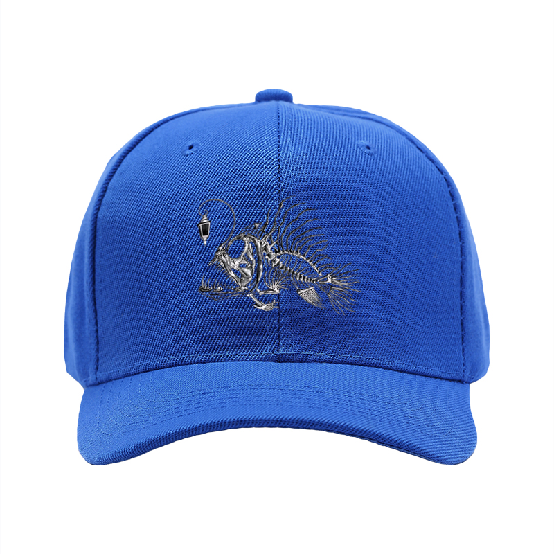 1pc New Baseball Cap with Fish Skeleton Print and Lantern Design Unisex Adjustable Hat for Outdoor Activities and Casual Wear Suitable for Adults and Teenagers