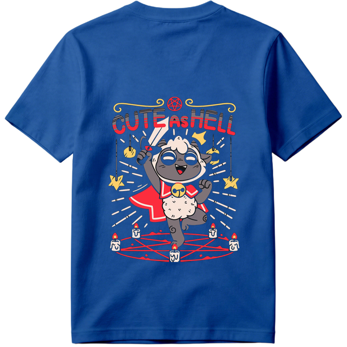 Cute as Hell: Devilish Sheep Character Design - Tee