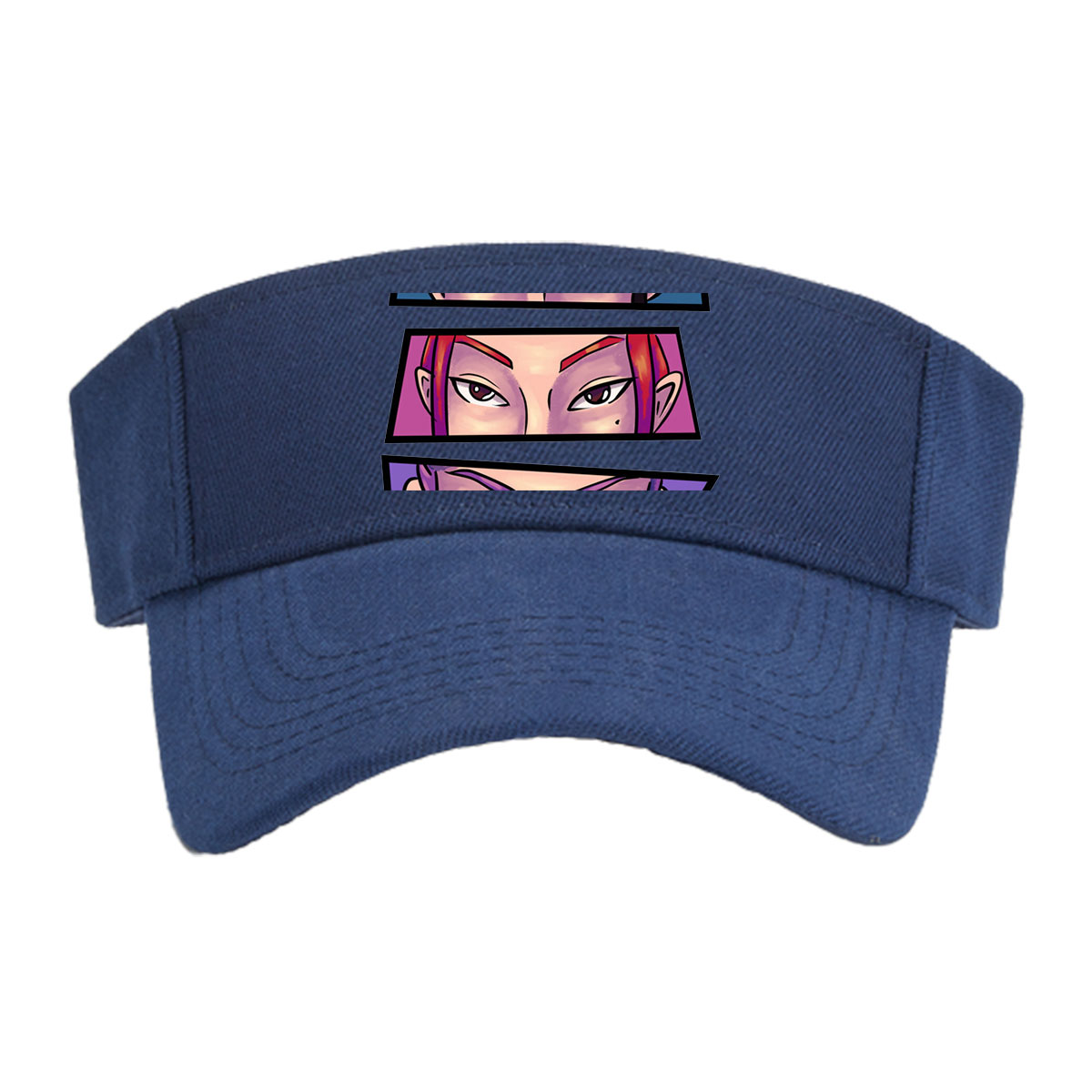 Three Anime Characters with Intense Eyes: Close-Up Portraits -  Visor cap