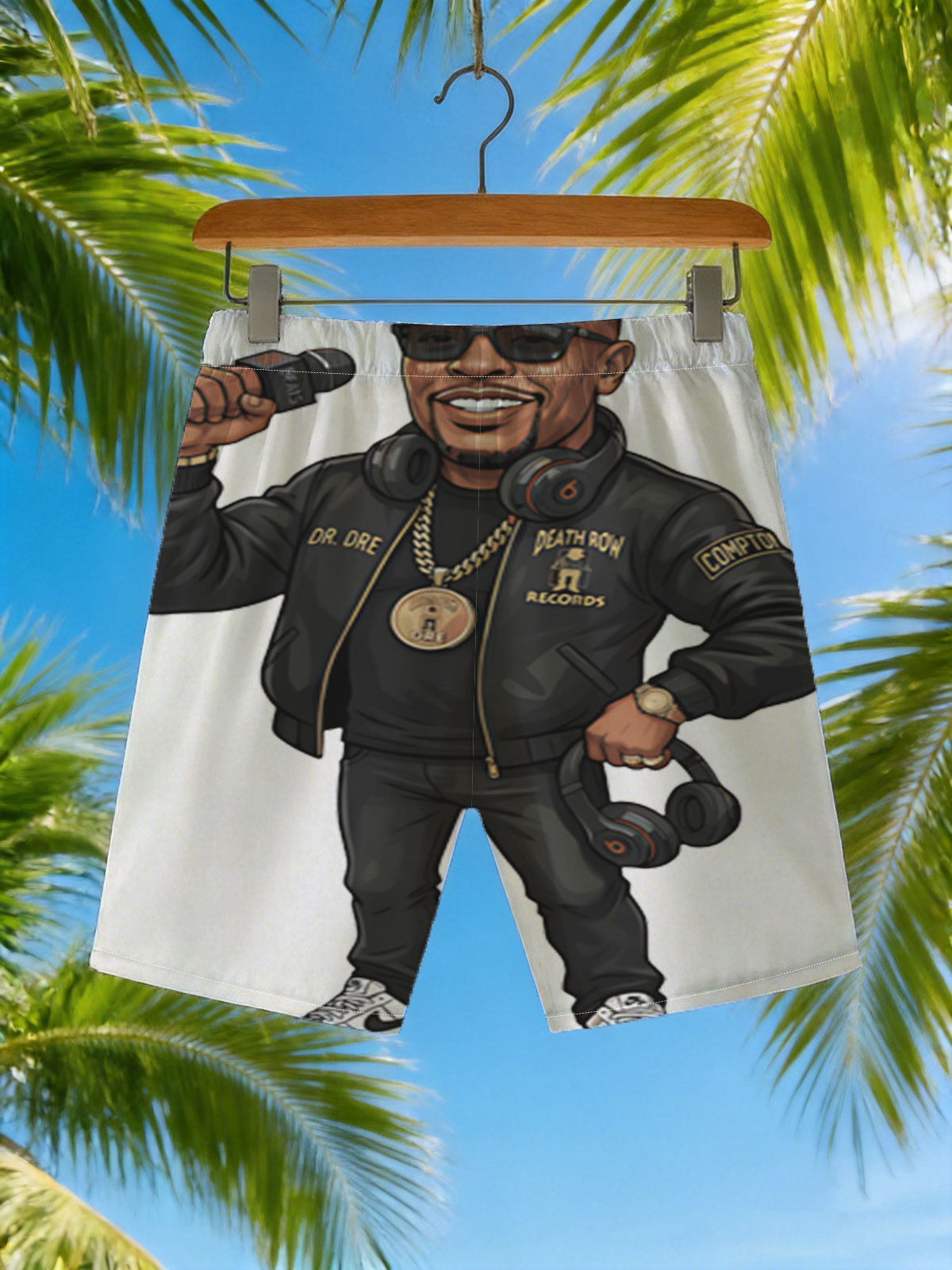 Dr. Dre, Rap Legend, Death Row Records, Compton, Hip-Hop Icon -  Beach shorts