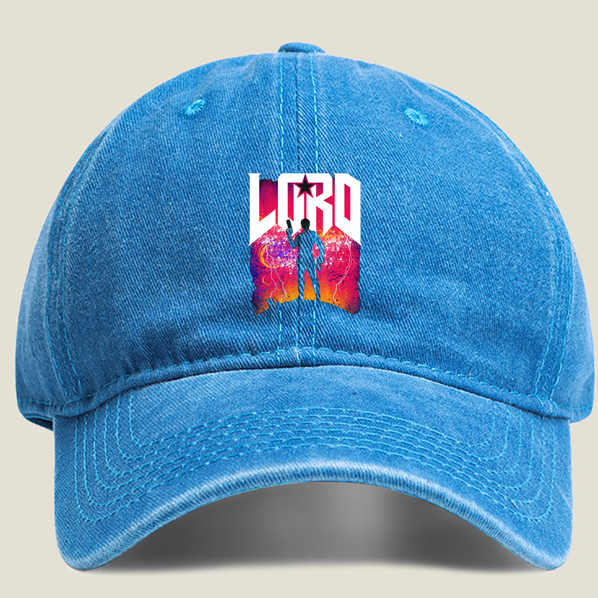 LORD: The Silhouette of Power - Washed Denim - Baseball Cap