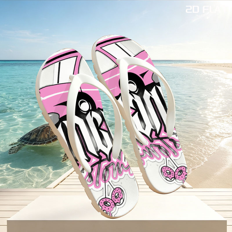 Springfield Customs Pink Car Logo -  flip-flops