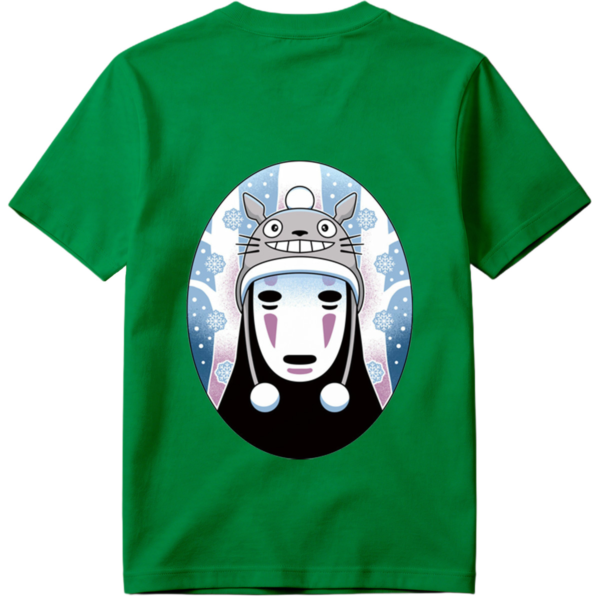 Totoro and No-Face Winter Fusion - Tee
