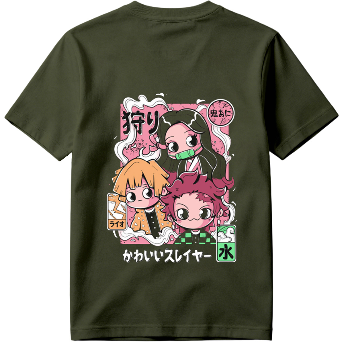 Cute Slayer: Nezuko, Zenitsu, and Tanjiro - Tee