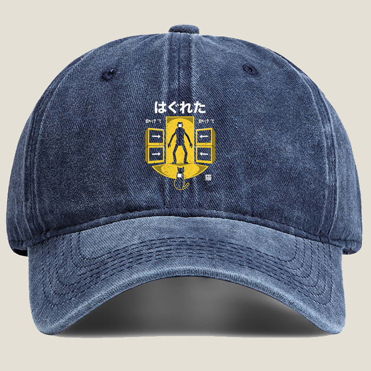 Hakureta: The Cat and the Man - Washed Denim - Baseball Cap
