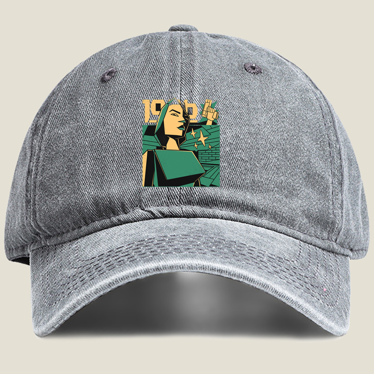 1984: Winston Smith and the Prole Woman - Washed Denim - Baseball Cap