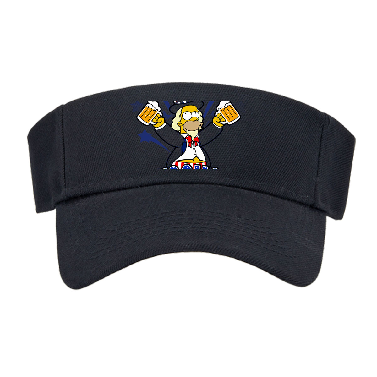 Simpsons Character in Uncle Sam Costume Holding Beer Mugs with 