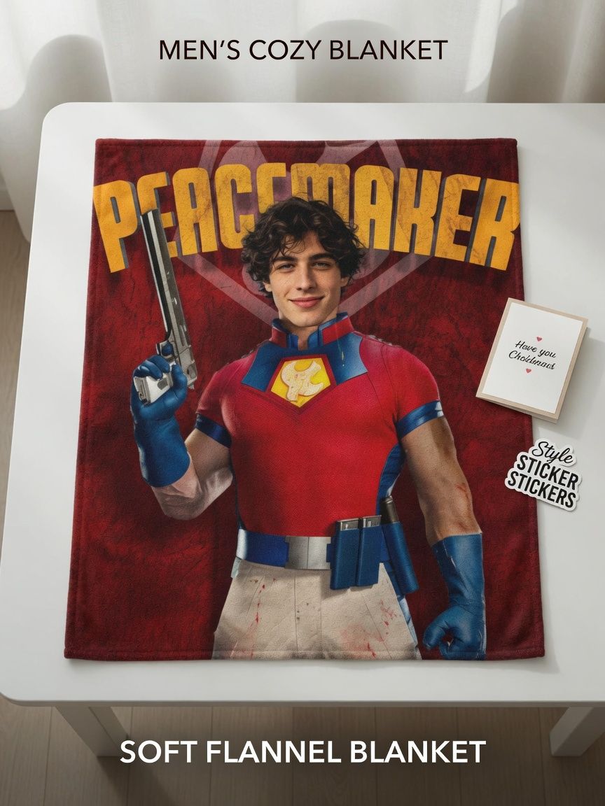 Custom Face Superhero Flannel Fleece Blanket Soft Personalized Photo Throw Anti-Pilling Cozy Bed Couch Gift