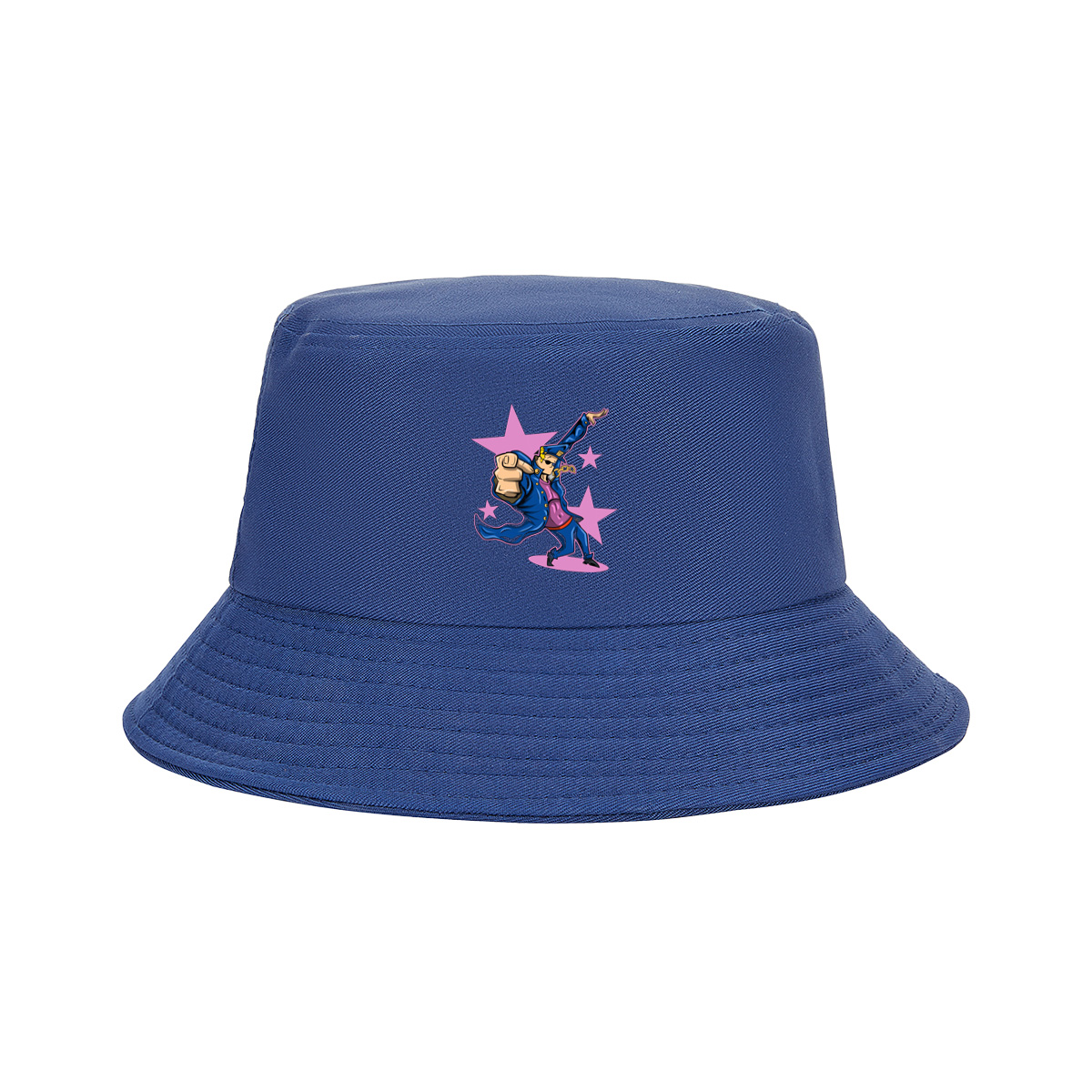 Gangster Mickey in Blue Coat and Hat, Dancing with Stars Background - Fisherman's Hat