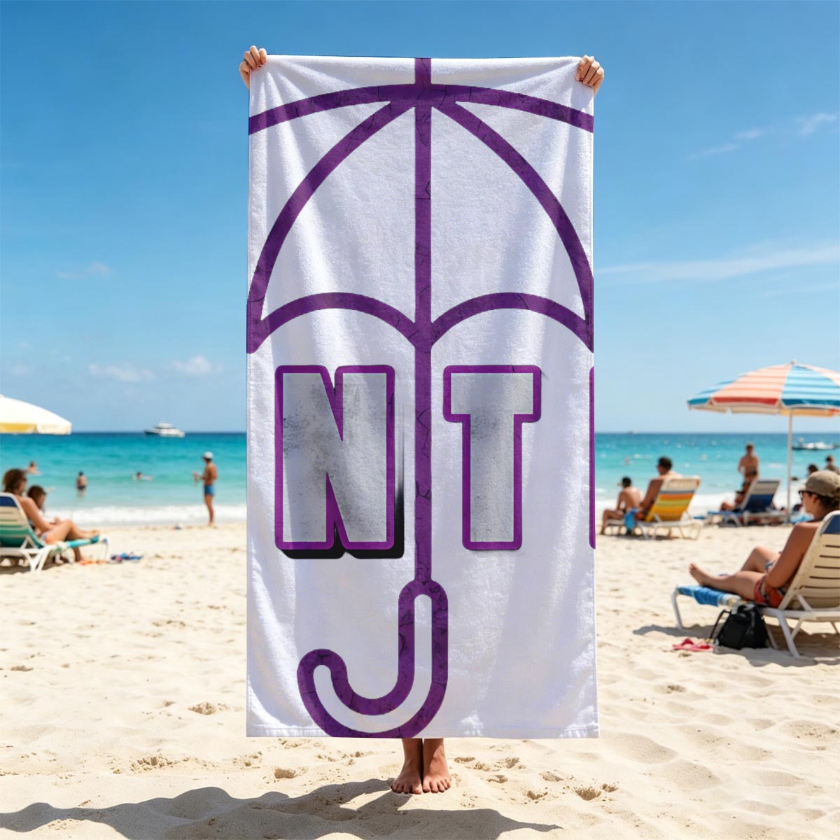 Anti Umbrella Symbol Logo - Beach towels