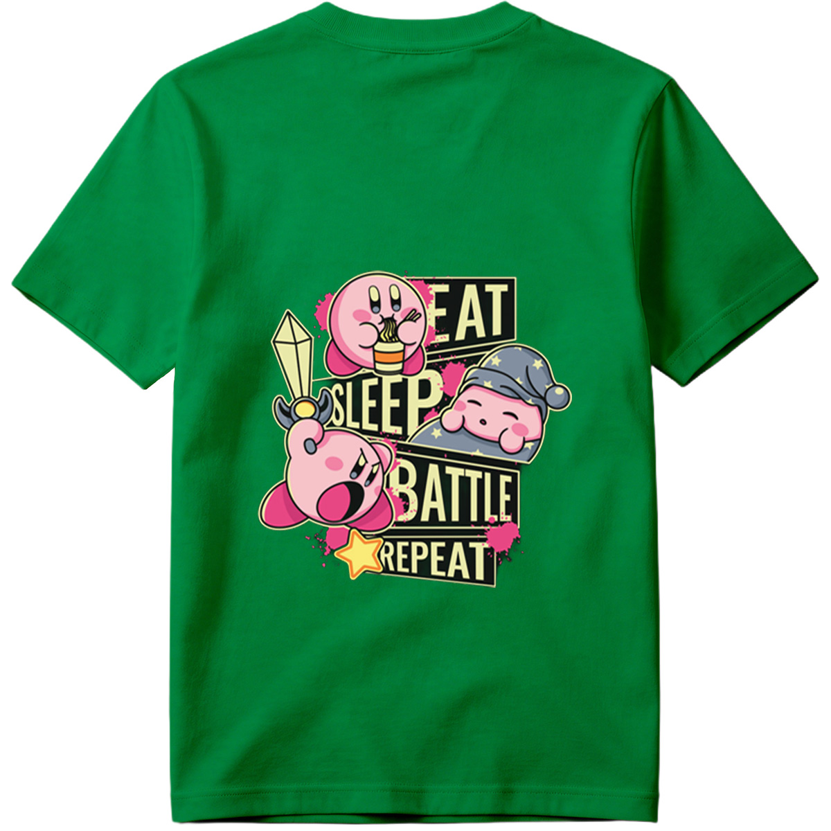 Kirby: Eat, Sleep, Battle, Repeat - Tee