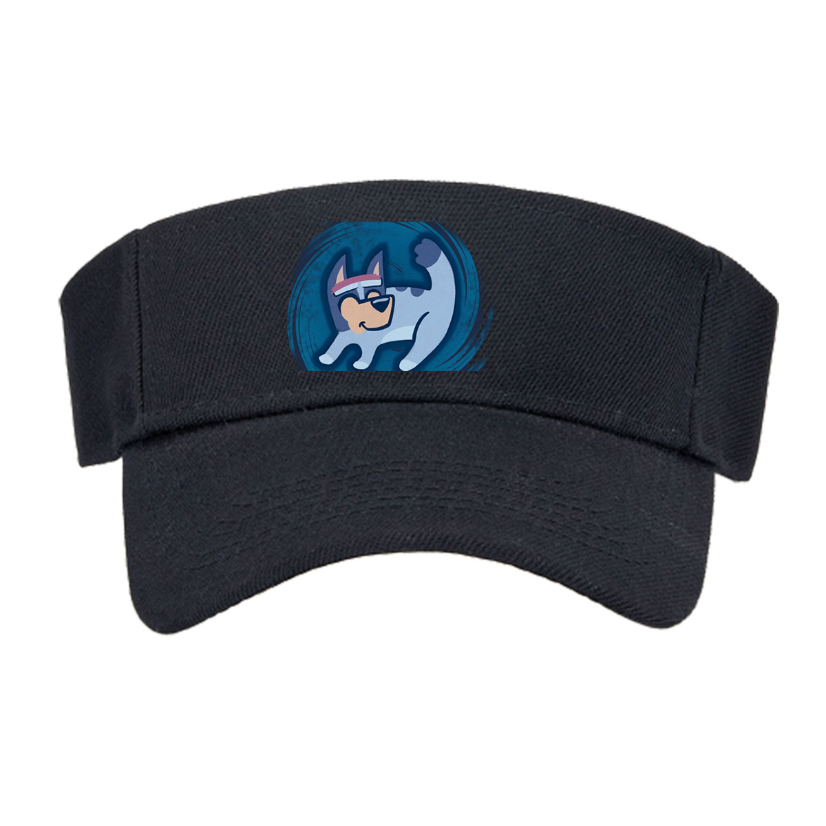 Bluey in a Swirling Blue Circle -  Visor cap