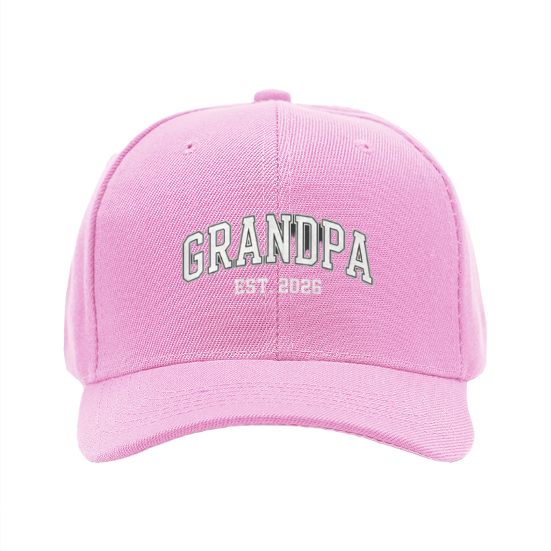 1pc New Baseball Cap Grandpa Est. 2026 Print Unisex Adjustable Hat for Outdoor Activities Adults Casual Wear Fashion Statement Accessory