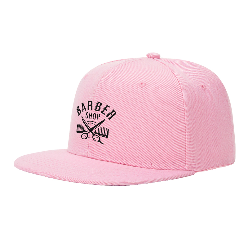 Flat Brim Baseball Cap Barber Shop Logo Print Streetwear Underground Skate Style for Basketball Court Skate Park Hip Hop Riders and Urban Fashion Enthusiasts