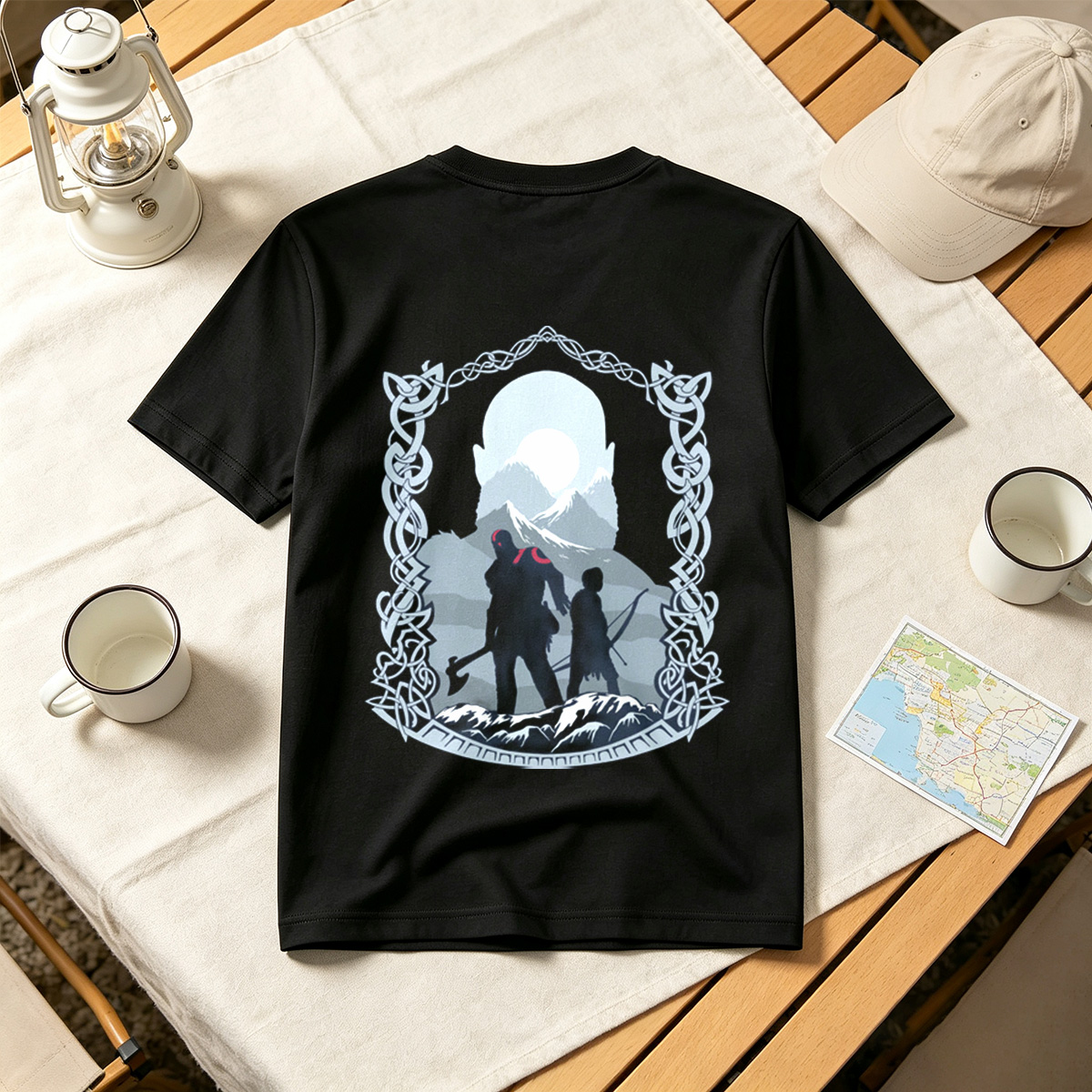 Viking Warriors Under the Moonlight - Tee